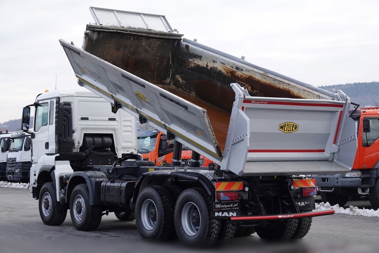 MAN TGS 41.460 / 8x8 / WYWROTKA / 3 STRONNA / BORDMATIC / HYDROBURTA / MEILLER KIPER / UAL / OPONY 100% / EURO 6 zdjęcie 4