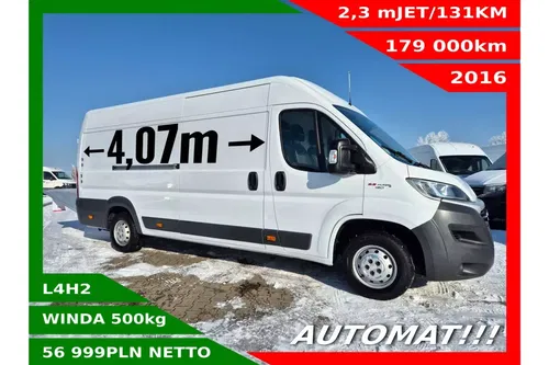 Fiat Ducato L4H2 56999zł NETTO 2.3 MultiJET/131KM