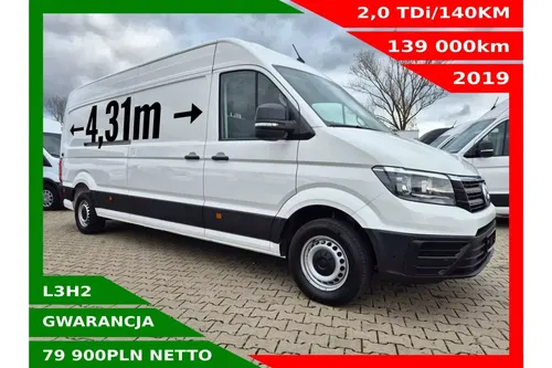 Volkswagen Crafter L3H2 79900zł NETTO 2.0TDi/140KM