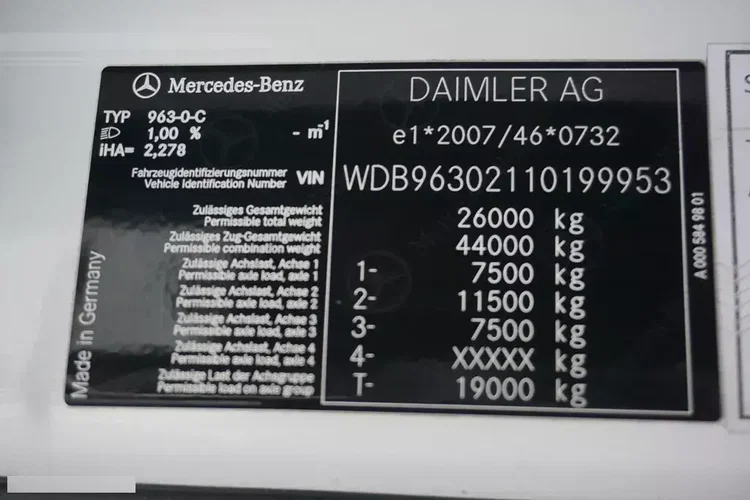Mercedes ACTROS / 2542 / ACC / EURO 6 / FIRANKA / 18 PALET / OŚ SKRĘTNA zdjęcie 12