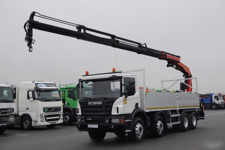Scania P 450 / 8x4 / HDS PALFINGER PK 23002 / SKRZYNIOWY - 7 metr / EURO 6 / STEROWANIE RADIOWE zdjęcie 1