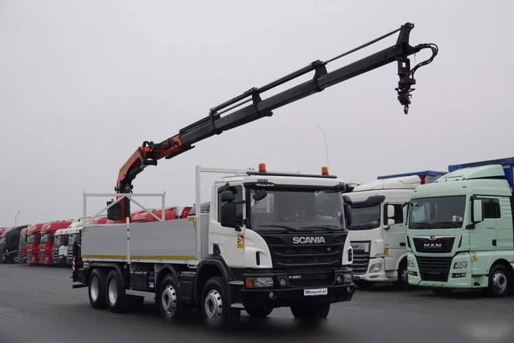 Scania P 450 / 8x4 / HDS PALFINGER PK 23002 / SKRZYNIOWY - 7 metr / EURO 6 / STEROWANIE RADIOWE zdjęcie 8