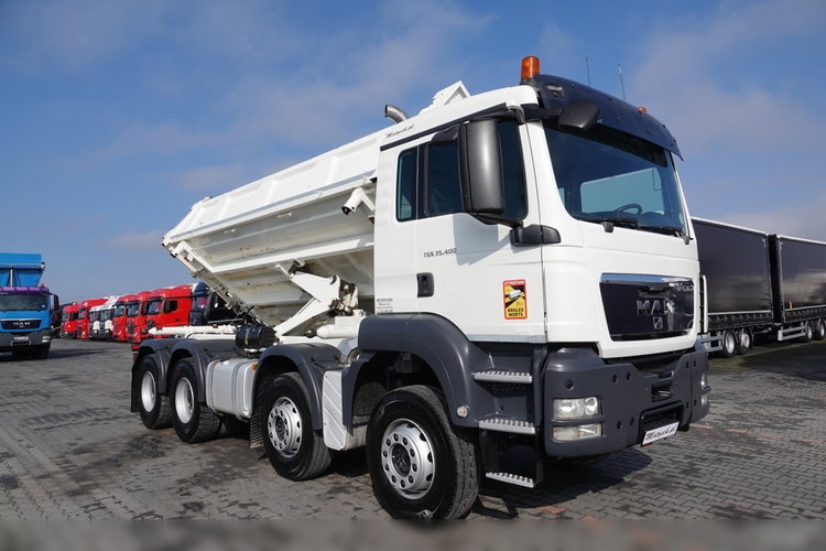 MAN TGS 35.400 / 8x4 / WYWROTKA / BORDMATIC / HYDROBURTA / OPONY 100% zdjęcie 8