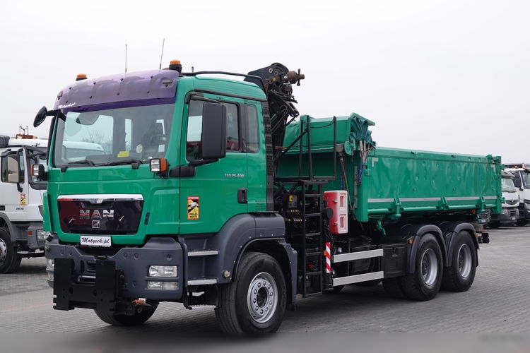 MAN TGS 26.400 / 6X4 / WYWROTKA + HDS PALFINGER PK 16502 / HYDROBURTA /BORDMATIC / SPROWADZONY zdjęcie 9
