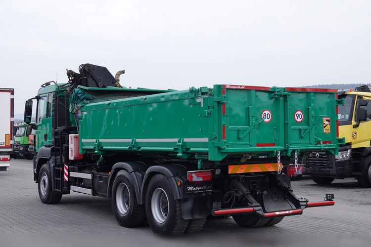 MAN TGS 26.400 / 6X4 / WYWROTKA + HDS PALFINGER PK 16502 / HYDROBURTA /BORDMATIC / SPROWADZONY zdjęcie 11