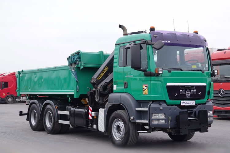 MAN TGS 26.400 / 6X4 / WYWROTKA + HDS PALFINGER PK 16502 / HYDROBURTA /BORDMATIC / SPROWADZONY zdjęcie 14