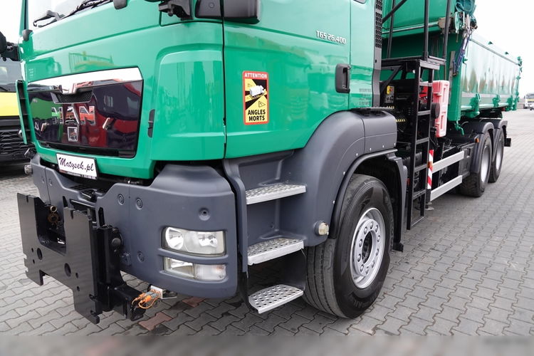 MAN TGS 26.400 / 6X4 / WYWROTKA + HDS PALFINGER PK 16502 / HYDROBURTA /BORDMATIC / SPROWADZONY zdjęcie 17