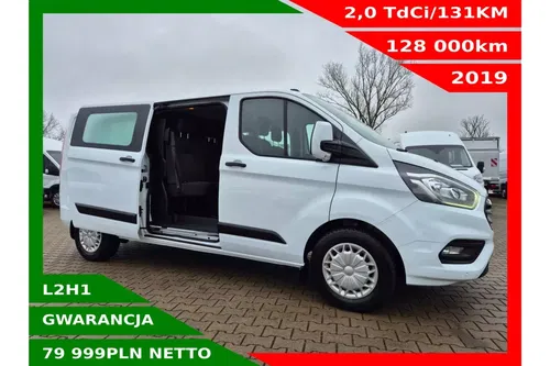 Ford Transit Custom L2H1 79999zł NETTO Brygadówka 6 osób 2.0TdCi/131KM