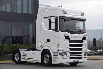 Scania S 450 / RETARDER / KLIMA POSTOJOWA / HYDRAULIKA / ALUFELGI / OPONY 100 % / PO KONTRAKCIE SERWISOWYM