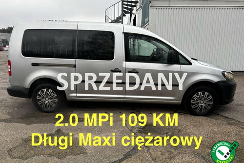 Volkswagen Caddy 2.0 EcoFuel MPI 109 KM MAXI z Nową instalacją LPG