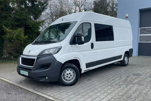 Peugeot Boxer 2.0 130KM 2017 L3H2 7osb Brygadówka Salon PL I właściciel Klima