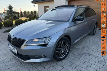 Skoda Superb 19r. 2.0 TDI 190KM DSG Sportline bezwypadkowa super stan, wyposażenie