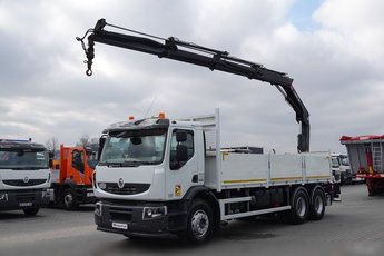 Renault LANDER 380 / 6X4 / SKRZYNIOWY 6.8 M + HDS HIAB 188 HIDUO / UDŹWIG 4900KG / STEROWANIE RADIOWE