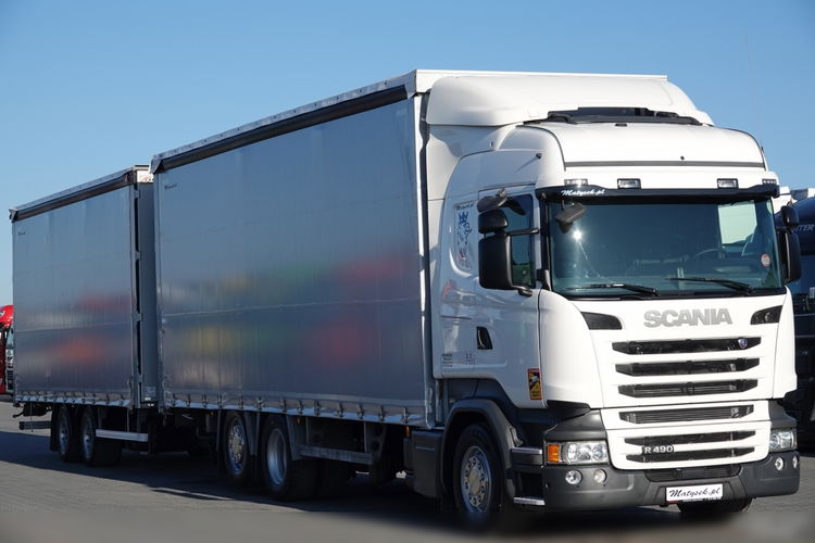 Scania R 490 / ZESTAW TANDEM / PRZEJAZDOWY / 120 M3 / 2016 / EURO 6  zdjęcie 10