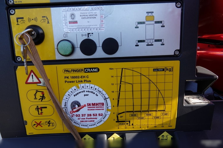 Renault C 380 / 6X4 / SKRZYNIOWY 6.7 M / + HDS PALFINGER PK 18002-EH C / MAX UDŹWIG 5850 KG / WYSÓW 12.5M / STEROWANIE RADIOWE zdjęcie 11