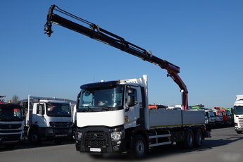 Renault C 380 / 6X4 / SKRZYNIOWY 6.7 M / + HDS PALFINGER PK 18002-EH C / MAX UDŹWIG 5850 KG / WYSÓW 12.5M / STEROWANIE RADIOWE