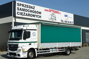 Mercedes ACTROS 1833 Plandeka Z zsuwanymi Bokami Buty EURO 6 KLIMA , Blokada Mostu , Książka Serwisowa , Kabina Stream Space