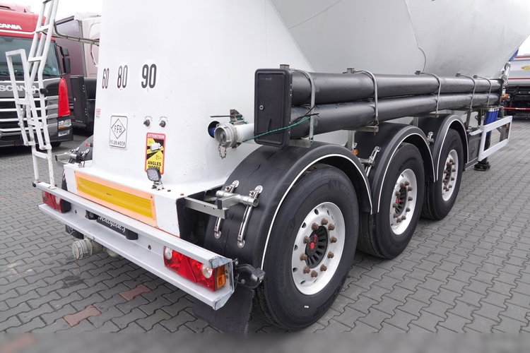 Feldbinder / CEMENTONACZEPA / 2 KOMORY / 37 000 L / SILOS / DO MATERIAŁÓW SYPKICH / OŚ PODNOSZONA / SAF / ALUFELGI zdjęcie 13