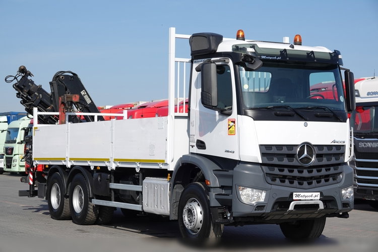 Mercedes AROCS 2643 / 6x4 / SKRZYNIOWY- 6.8 m / + HDS HIAB 144 wysów: 13 m / EURO 6 / STEROWANIE RADIOWE / ROTATOR zdjęcie 17