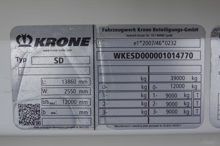 Krone / KONTENER / KOFFER /OS PODNOSZONA  zdjęcie 25