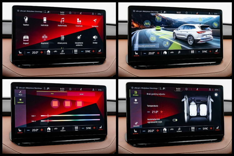 Skoda Enyaq 80 Maxx 204KM Aktywny temp. K.cof Podgrz.f kier szyba Salon PL VAT23% zdjęcie 24