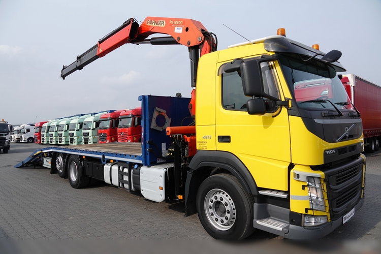 Volvo FM 410 / 6x2 / LAWETA + HDS PALFINGER PK 18500 / OŚ PODNOSZONA  / NAJAZDY HYDRAULICZNE / WCIĄGARKA / EURO 6  zdjęcie 9