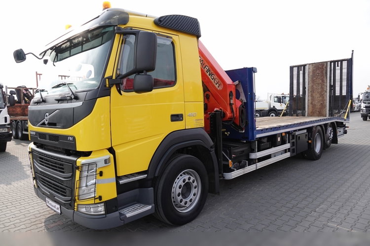 Volvo FM 410 / 6x2 / LAWETA + HDS PALFINGER PK 18500 / OŚ PODNOSZONA  / NAJAZDY HYDRAULICZNE / WCIĄGARKA / EURO 6  zdjęcie 13