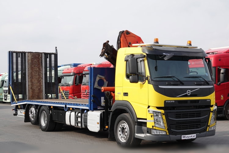 Volvo FM 410 / 6x2 / LAWETA + HDS PALFINGER PK 18500 / OŚ PODNOSZONA  / NAJAZDY HYDRAULICZNE / WCIĄGARKA / EURO 6  zdjęcie 18
