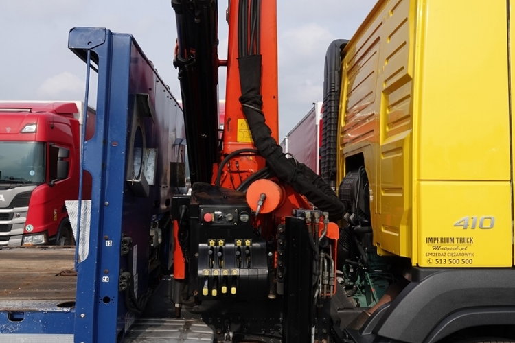 Volvo FM 410 / 6x2 / LAWETA + HDS PALFINGER PK 18500 / OŚ PODNOSZONA  / NAJAZDY HYDRAULICZNE / WCIĄGARKA / EURO 6  zdjęcie 26