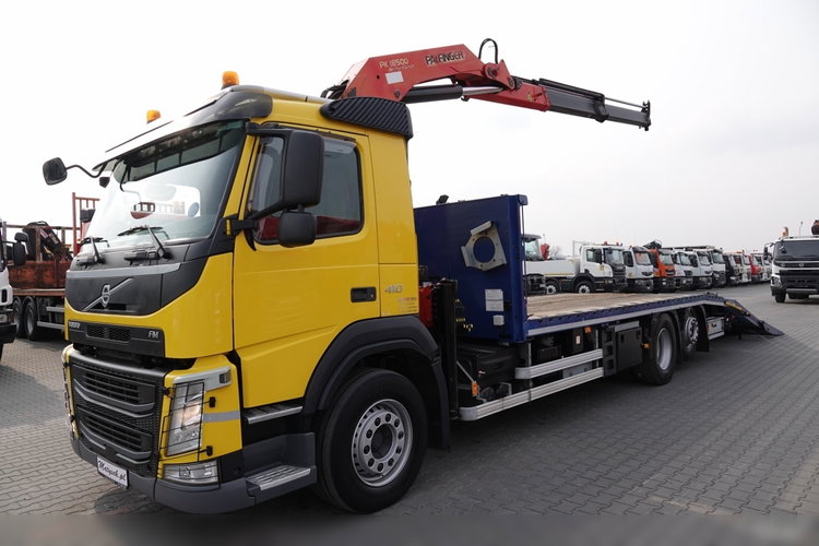 Volvo FM 410 / 6x2 / LAWETA + HDS PALFINGER PK 18500 / OŚ PODNOSZONA  / NAJAZDY HYDRAULICZNE / WCIĄGARKA / EURO 6  zdjęcie 4