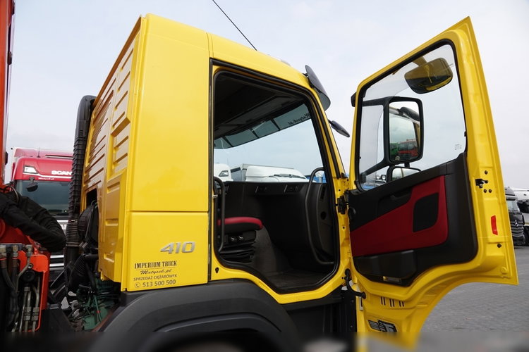 Volvo FM 410 / 6x2 / LAWETA + HDS PALFINGER PK 18500 / OŚ PODNOSZONA  / NAJAZDY HYDRAULICZNE / WCIĄGARKA / EURO 6  zdjęcie 53
