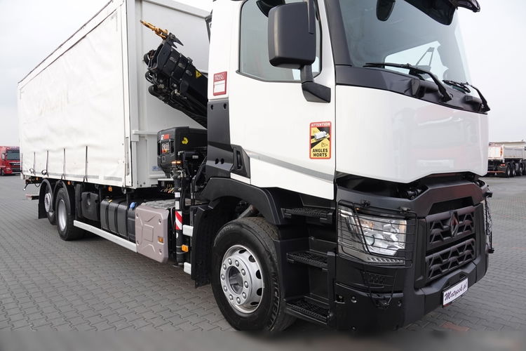 Renault C 380 / 6x2 / SKRZYNIOWY / HDS HIAB 138 B-3 WYSÓW 10, 5 M / ROTATOR / STEROWANIE RADIOWE / + WINDA ZAŁADOWCZA / ZABUDOWA FIRANKA ZSUWANA / EURO 6 zdjęcie 20
