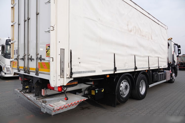 Renault C 380 / 6x2 / SKRZYNIOWY / HDS HIAB 138 B-3 WYSÓW 10, 5 M / ROTATOR / STEROWANIE RADIOWE / + WINDA ZAŁADOWCZA / ZABUDOWA FIRANKA ZSUWANA / EURO 6 zdjęcie 26