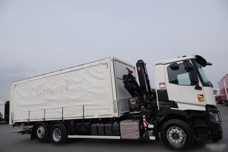 Renault C 380 / 6x2 / SKRZYNIOWY / HDS HIAB 138 B-3 WYSÓW 10, 5 M / ROTATOR / STEROWANIE RADIOWE / + WINDA ZAŁADOWCZA / ZABUDOWA FIRANKA ZSUWANA / EURO 6 zdjęcie 27