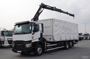 Renault C 380 / 6x2 / SKRZYNIOWY / HDS HIAB 138 B-3 WYSÓW 10, 5 M / ROTATOR / STEROWANIE RADIOWE / + WINDA ZAŁADOWCZA / ZABUDOWA FIRANKA ZSUWANA / EURO 6 zdjęcie 2