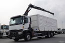 Renault C 380 / 6x2 / SKRZYNIOWY / HDS HIAB 138 B-3 WYSÓW 10, 5 M / ROTATOR / STEROWANIE RADIOWE / + WINDA ZAŁADOWCZA / ZABUDOWA FIRANKA ZSUWANA / EURO 6 zdjęcie 3