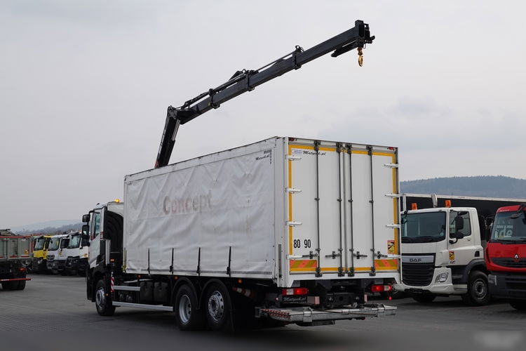 Renault C 380 / 6x2 / SKRZYNIOWY / HDS HIAB 138 B-3 WYSÓW 10, 5 M / ROTATOR / STEROWANIE RADIOWE / + WINDA ZAŁADOWCZA / ZABUDOWA FIRANKA ZSUWANA / EURO 6 zdjęcie 6
