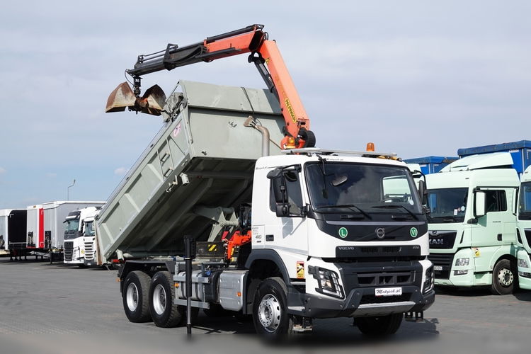 Volvo FMX 410 / 6x4 / WYWROTKA + HDS PALFINGER 18002-EH A / HYDROBURTA / STEROWANIE RADIOWE / ŁYCHA / ROTATOR / EURO 6  zdjęcie 4