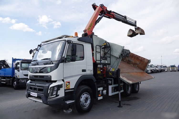 Volvo FMX 410 / 6x4 / WYWROTKA + HDS PALFINGER 18002-EH A / HYDROBURTA / STEROWANIE RADIOWE / ŁYCHA / ROTATOR / EURO 6  zdjęcie 6