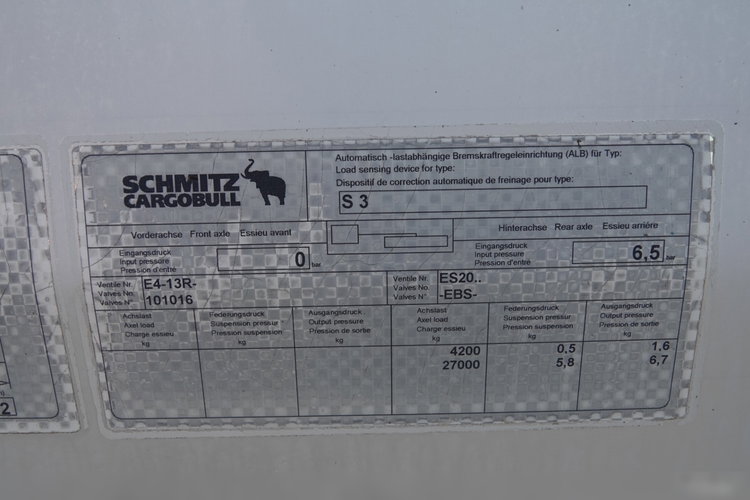 Schmitz -CARGOBULL / FIRANKA / STANDARD / OSIE SAF zdjęcie 25