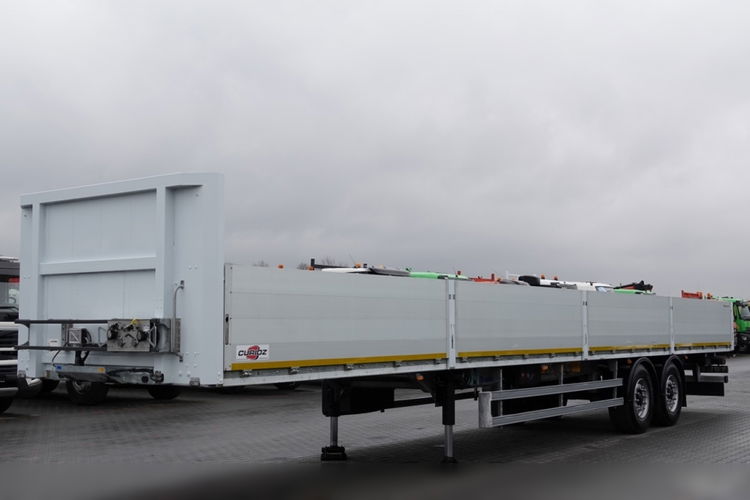 LECITRAILER / NACZEPA BURTOWA / 2 OSIE / DO BUDOWLANKI / MOCNA PODŁOGA / OCYNK zdjęcie 1
