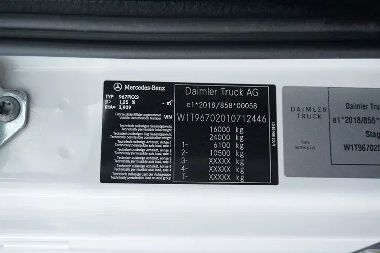 Mercedes ATEGO / 1524 / EURO 6 / CHŁODNIA + WINDA / 16 PALET / ŁAD. 7765KG zdjęcie 11