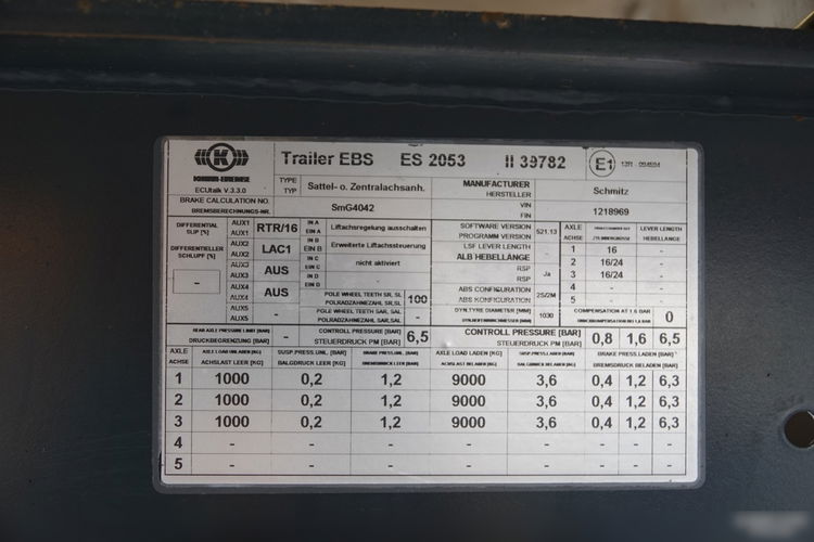 Schmitz / WYWROTKA 55 M3 / ALUMINIOWA / KLAPO-DRZWI / OŚ PODNOSZONA / WAGA: 6000KG  zdjęcie 19
