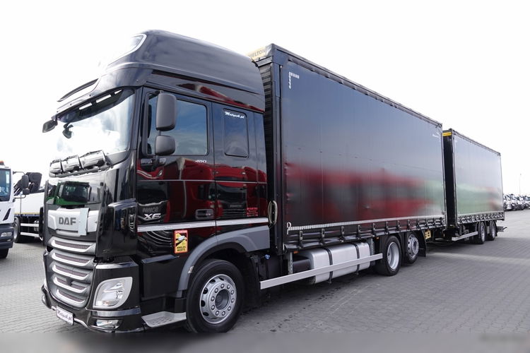DAF XF 480 / ZESTAW TANDEM / 120 M3 / PRZEJAZDOWY / KLIMA POSTOJOWA / 2019 ROK / PO KONTRAKCIE SERWISOWYM /  zdjęcie 4