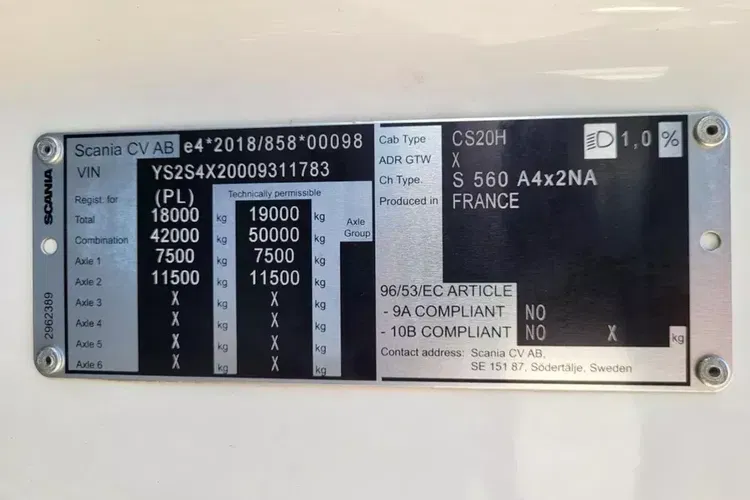 Scania S 560 A4x2NA Standard zdjęcie 10