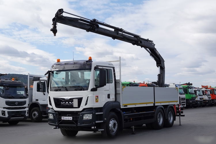 MAN TGS 26.320 / 6X4 / SKRZYNIOWY 6.5 M + HDS HIAB 188 BS-3 / MAX UDŹWIG: 5000 KG / STEROWANIE RADIOWE / ROTATOR / EURO 6  zdjęcie 1