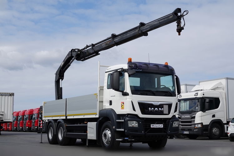 MAN TGS 26.320 / 6X4 / SKRZYNIOWY 6.5 M + HDS HIAB 188 BS-3 / MAX UDŹWIG: 5000 KG / STEROWANIE RADIOWE / ROTATOR / EURO 6  zdjęcie 4