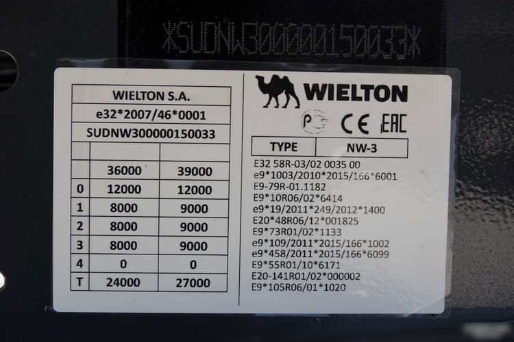 Wielton / WYWROTKA ALUMINIOWA 36 M3 / KLAPA / FABRYCZNIE NOWA 2025 ROK / PODŁOGA 7MM / OŚ PODNOSZONA / DOSTĘPNA OD RĘKI  zdjęcie 21