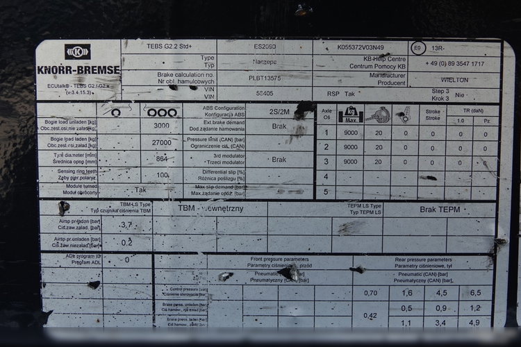 Wielton FIRANKA / MEGA / LOWDECK / OŚ PODNOSZONA / DACH PODNOSZONY zdjęcie 26