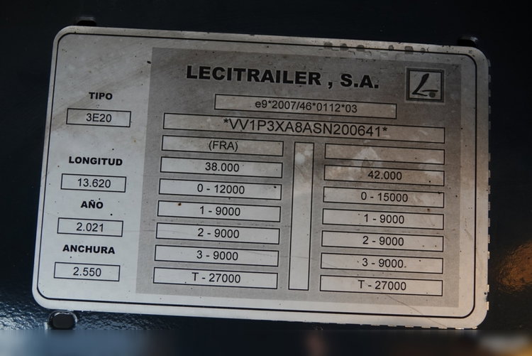 LECITRAILER / FIRANKA KONTENER / WINDA DHOLLANDIA / MOCNA PODŁOGA / OŚ PODNOSZONA  zdjęcie 28